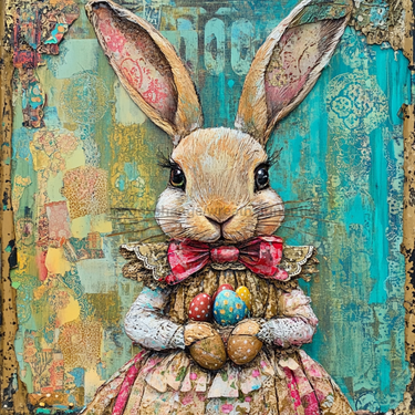 Easter Sign, Cute Bunny,, DCO-12744, Sign For Wreath, 10x10